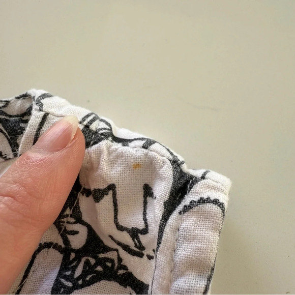 Mata Traders- 100% Cotton- Black and White- Face Print Dress- Ethical- Unique- M - Picture 13 of 13